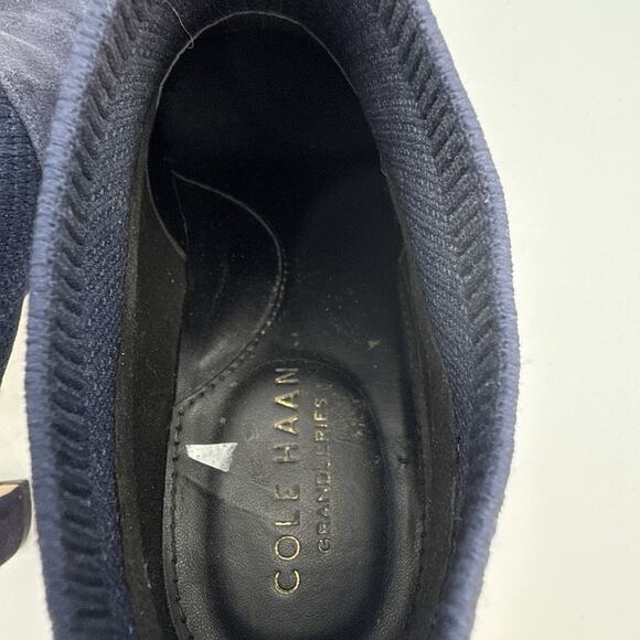 Cole Haan Grand 360 Womens Vannie Marine Blue Suede Knit Pointed Toe Heels 5.5 B - Picture 8 of 10